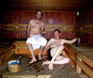 Alcohol in the sauna